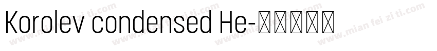 Korolev condensed He字体转换